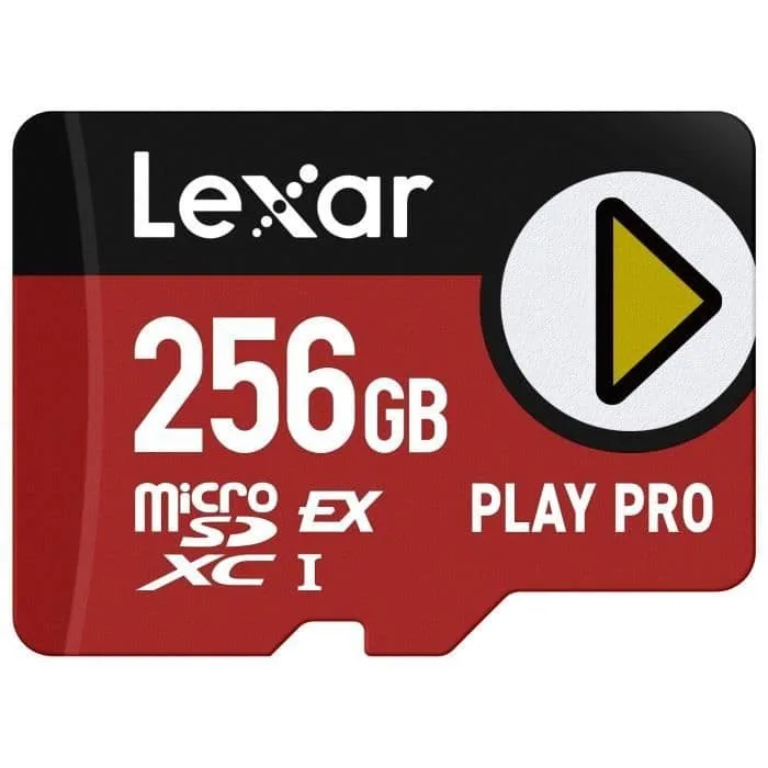 Lexar PLAY PRO microSDXC Express-minneskort, 256 GB, läshastighet upp till 900 MB/s