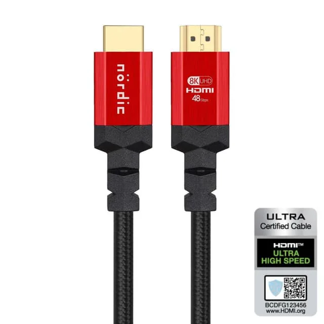 NÖRDIC CERTIFIED CABLES 50cm Ultra High Speed HDMI 2.1