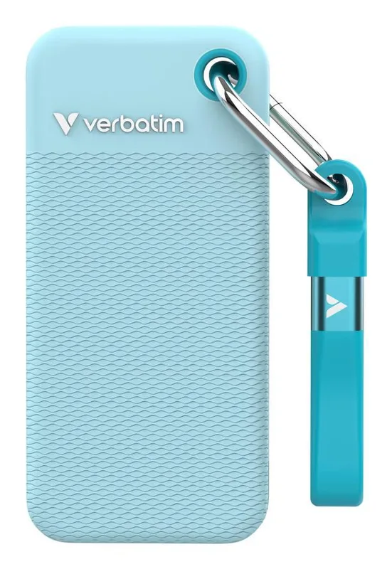 Verbatim Pocket 1 TB Extern SSD-disk USB-C® (USB 3.2 Gen 2) Svart, Blå 32191
