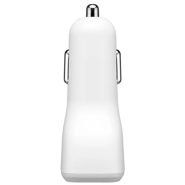 Sandstrøm billaddare 4.8A dubbla USB-portar (vit)