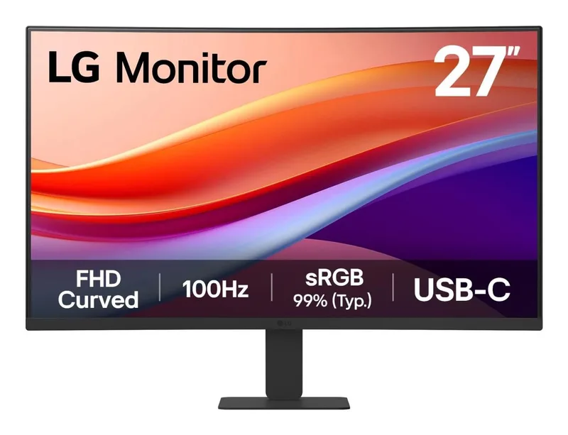 LG 27U421A-B 27" böjd Full HD skärm