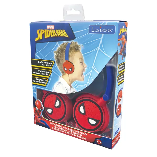 Lexibook Spiderman vikbara hörlurar med kabel