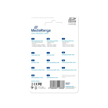 MediaRange flash-minneskort 16 GB
