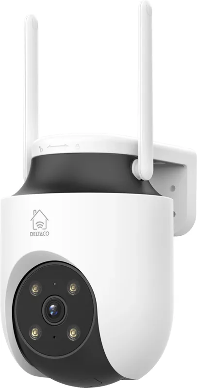 Deltaco utomhuskamera Wi-Fi/RJ45 2K, svängbar, IP65