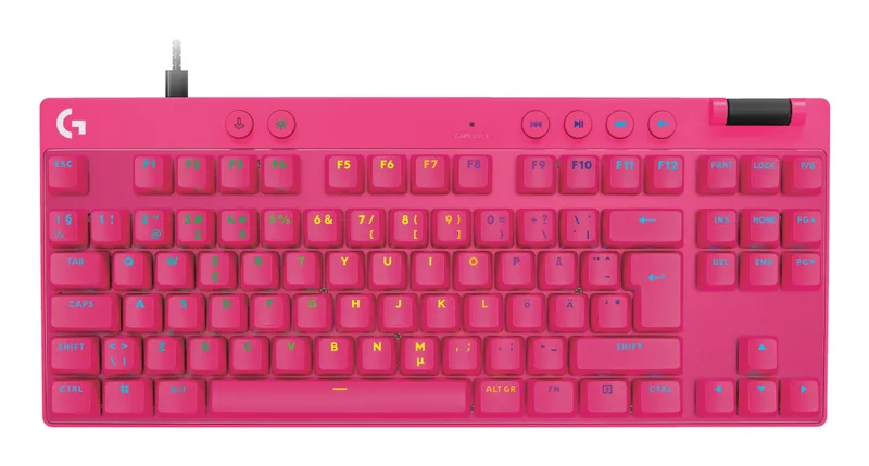 Logitech PRO X TKL RAPID Wired Gaming Keyboard Linear, Lightsync RGB
