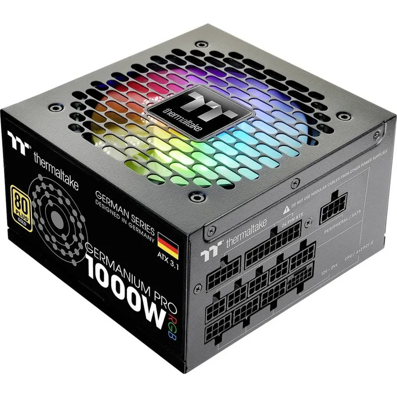 Thermaltake Germanium Pro RGB 1000W nätaggregat, 80 Plus Gold
