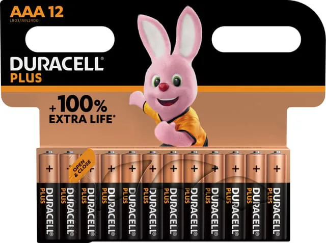Duracell Plus Power AAA-batteri (12-pack)