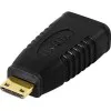DELTACO HDMI-adapter mini HDMI till HDMI ho