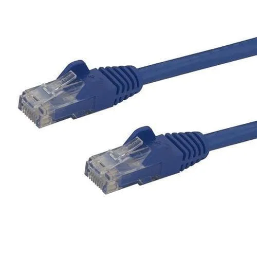 StarTech.com 15m CAT6 Ethernet Cable, 10 Gigabit Snagless RJ45 650MHz 100W PoE Patch Cord, CAT 6 10GbE UTP Network Cable w/Strain Relief, Blue, Wirin