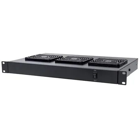 Intellinet 3-Fan Ventilation Unit for 19" Racks, 1U, Black