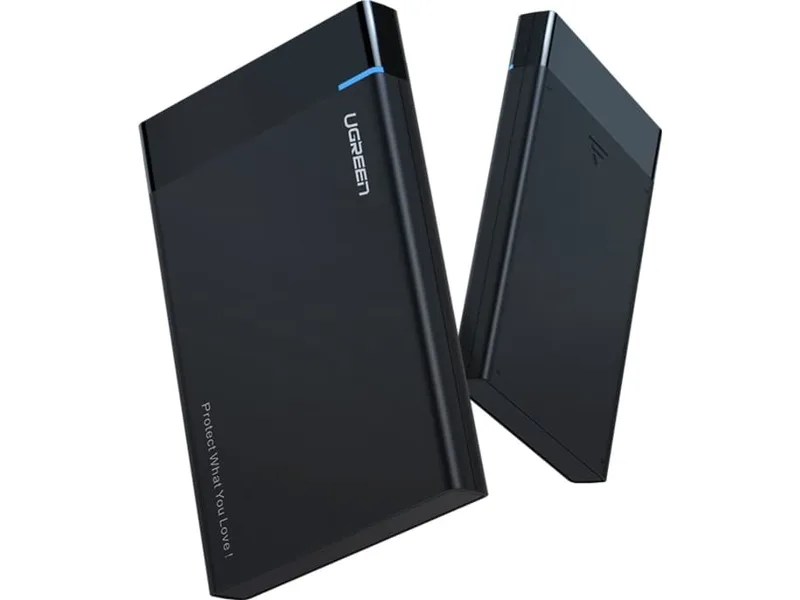 Ugreen 2.5" UGREEN US221 External HDD/SSD Enclosure, SATA 3.0, USB-C, 50cm (Black)
