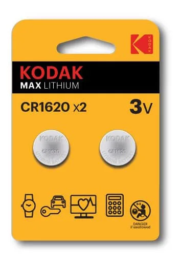 Max lithium CR1620 battery (2 pack)