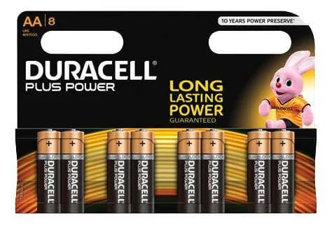 Duracell Plus Power AA Batteries, 8pk