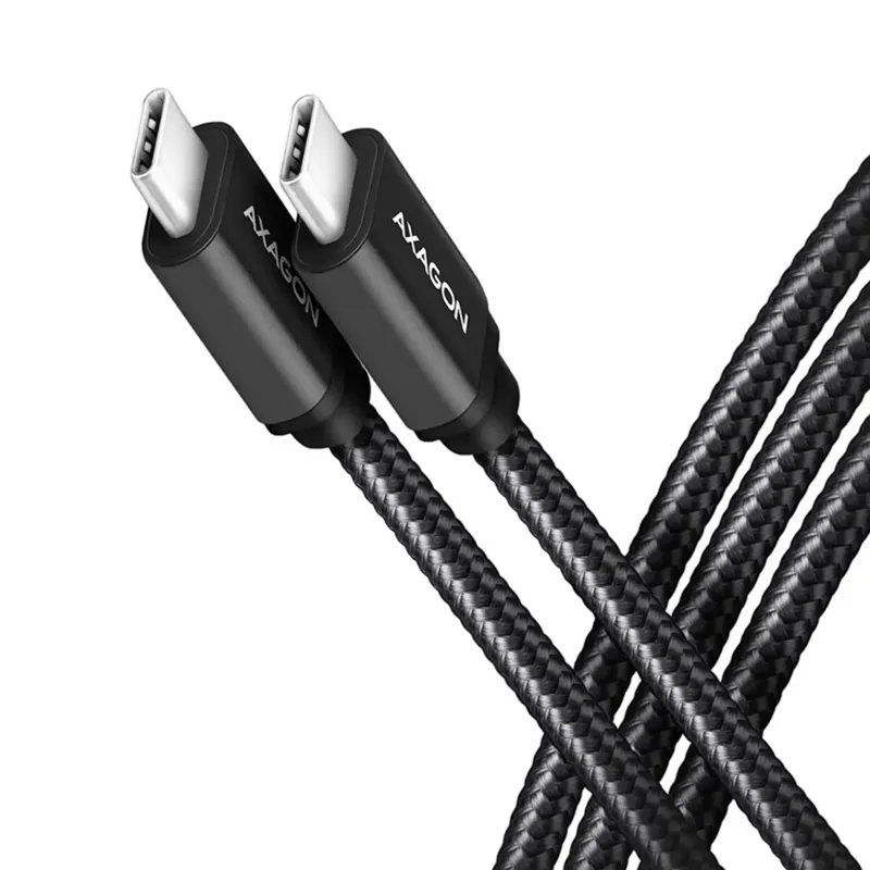 AXAGON BUCM2-CM15AB laddkabel USB-C till USB-C, 1,5 m