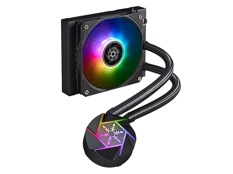 SilverStone VIDA 120 SLIM, komplett vattenkylningssystem, svart
