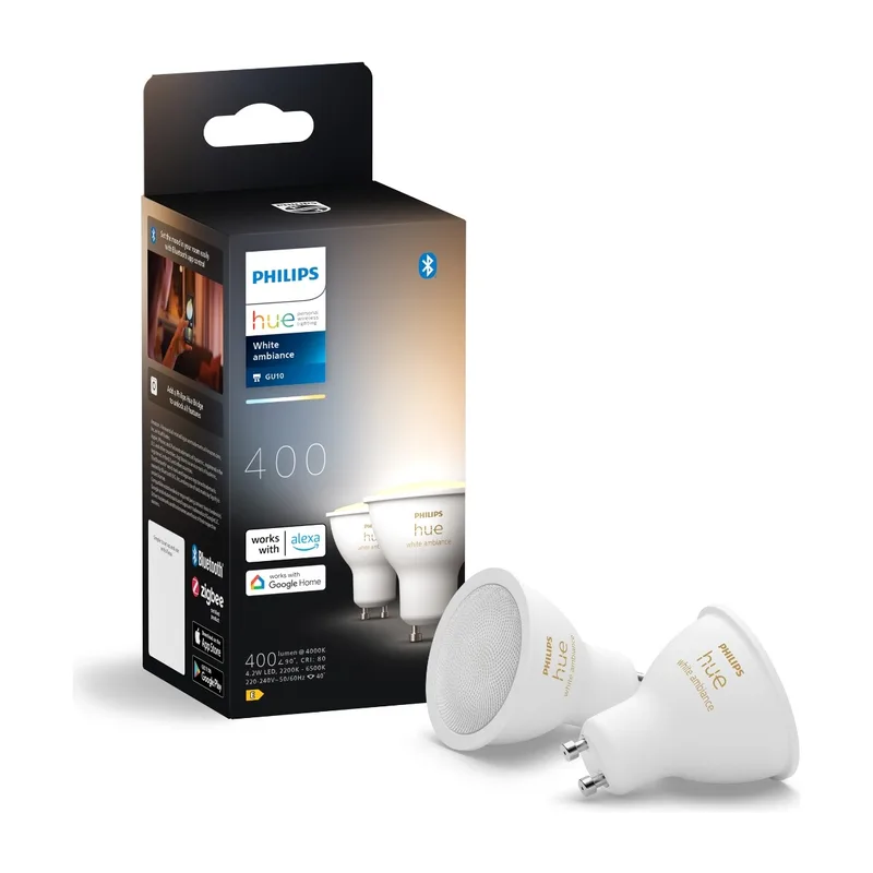 Philips Hue White Ambiance GU10 400lm 2-pack