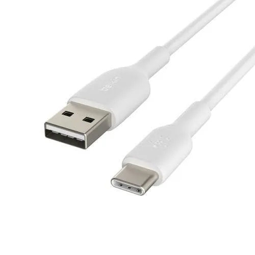 Belkin CAB001BT1MWH, 1 m, USB A, USB C, Vit