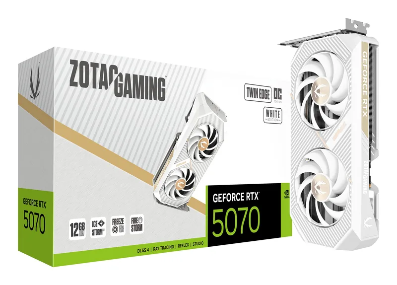 Zotac GeForce RTX 5070 Twin Edge OC White 12 GB GDDR7, HDMI/3xDP