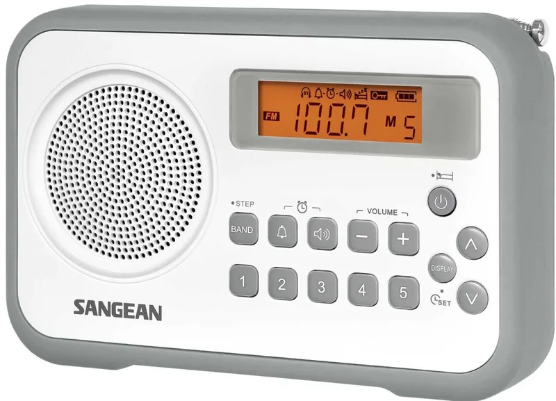 Sangean Snabbvalsradio FM Vit