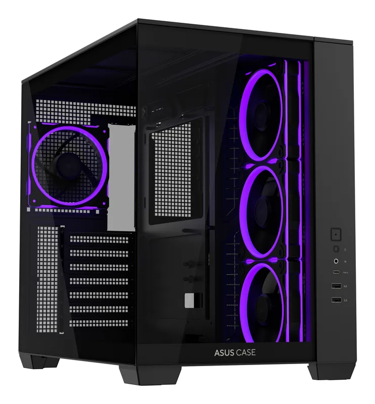 ASUS A32 PLUS BLACK TG ARGB datorchassi, ATX, svart