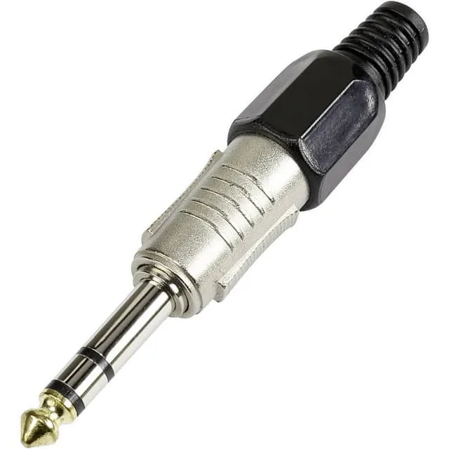 TRU COMPONENTS 595211 Hörlursuttag 6.35 mm Kontakt hane