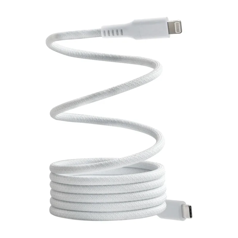 Dacota Platinum magnetisk USB-C till Lightning-kabel 1,5 m, vit