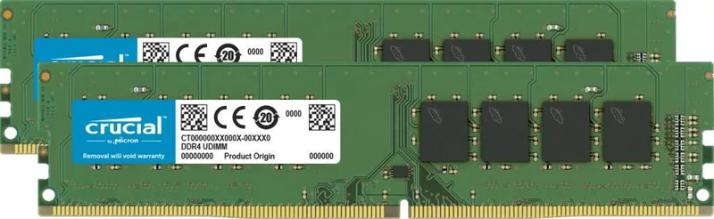 32 GB (2x16GB) DDR4-3200 Crucial Pro CL22