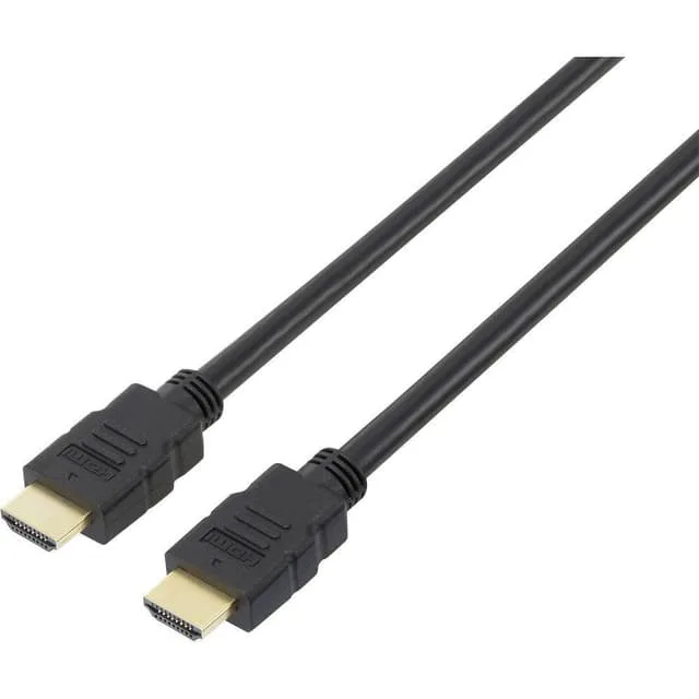 SpeaKa Professional HDMI Anslutningskabel HDMI-A-kontakt, HDMI-A-kontakt 5.00 m Svart SP-7870704 4K UHD, Audio Return K