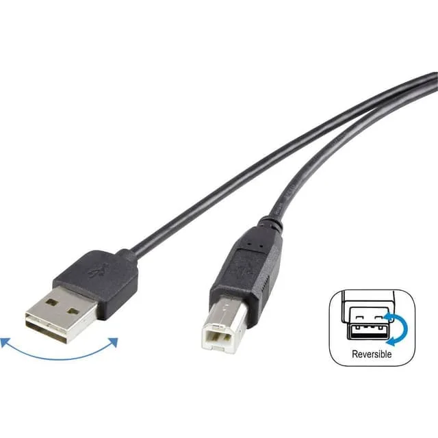 Renkforce RF-4078644 USB 2.0-kabel, 1,8 m