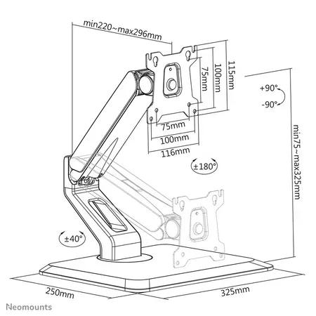 Neomounts FPMA-D885 skärmställ