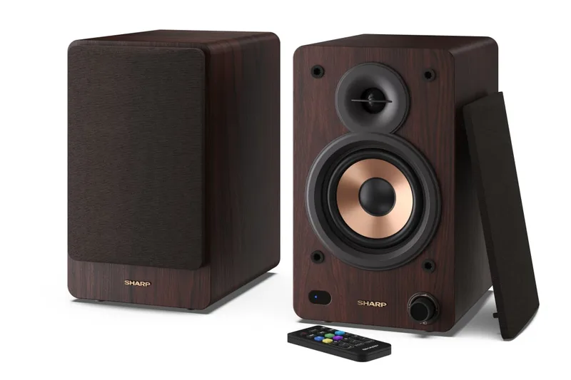 Sharp BOOKSHELF SPEAKERS 2-vägs Brun Kabel & Trådlös 60 W