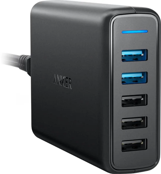 Anker PowerPort 5 multi-port USB-A laddare