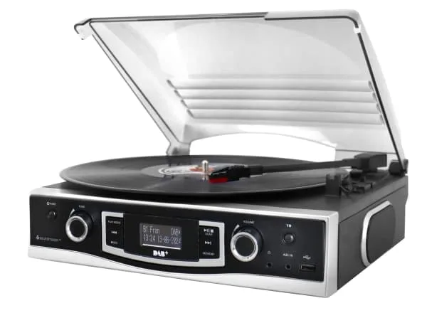 SOUNDMASTER PL590SW STEREO SKIVSPELARE DAB+/FM-RDS USB-MP3 INSPELNING USB, AUX-IN