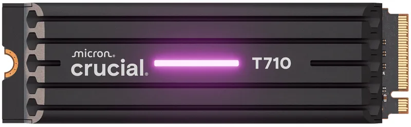 4 TB Crucial T710 SSD, M.2 2280 NVMe PCIe 5.0, Heatsink