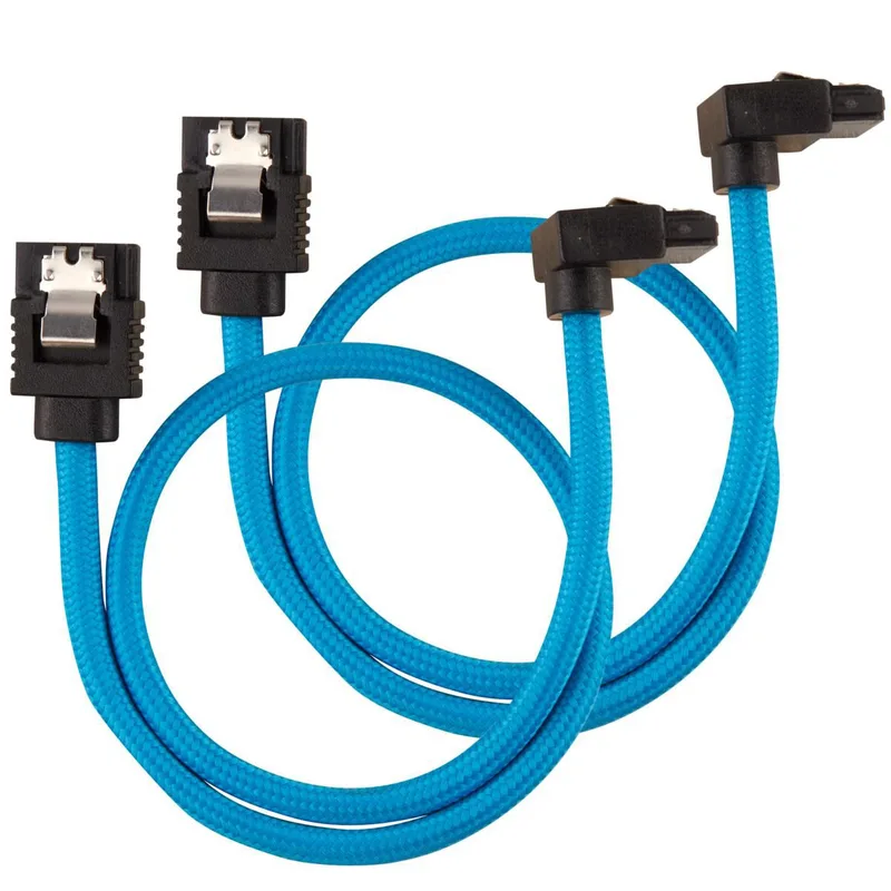SATA3 kabel Corsair Premium Sleeved Set with 90° Connectors, 30 cm, 2-pack