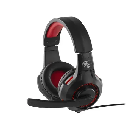 Preo 125085402 headset med kabel för spel svart, röd