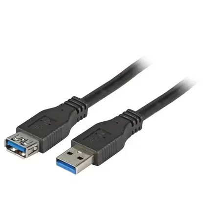 EFB Elektronik USB-kabel USB 3.2 Gen 1, USB A till USB A, 3 m, svart