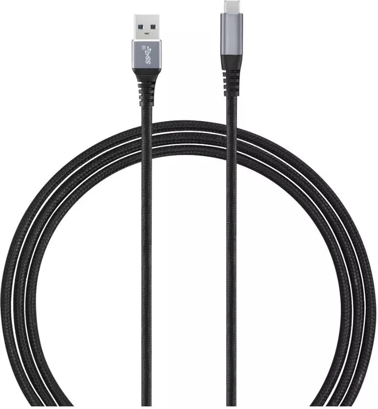 Andersson USB-A till USB-C 3.1 Gen 2-kabel, flätad, 1,5 m, svart