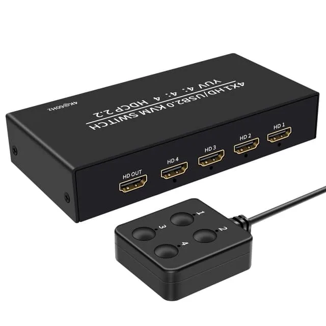 NÖRDIC KVM Switch 4 PC till 1 HDMI