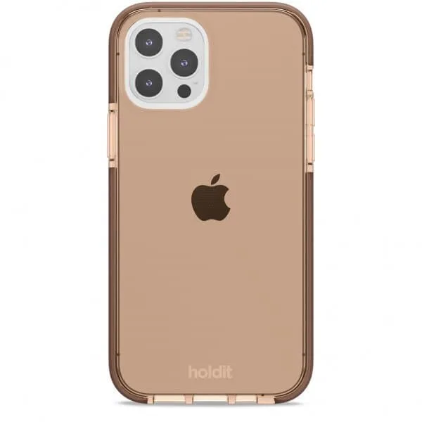 Holdit iPhone 12/12 Pro Skal Seethru mörkbrun