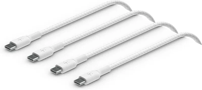 Belkin Twin USB-C- till USB-C-kablar 2m (vit/2-pack)