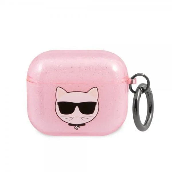 Karl Lagerfeld AirPods 3 Skal Embossed Choupette Glitter