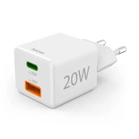 Hama Mini väggladdare 20W PD/QC Vit
