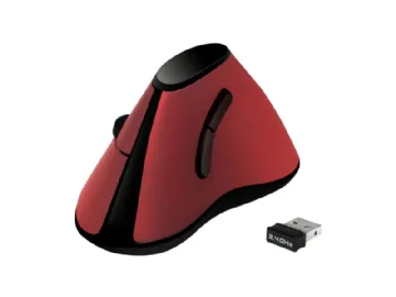 LogiLink ID0159 Ergonomisk mus Trådlös Optisk Svart, Röd 5 Knappar 1200 dpi Ergonomisk