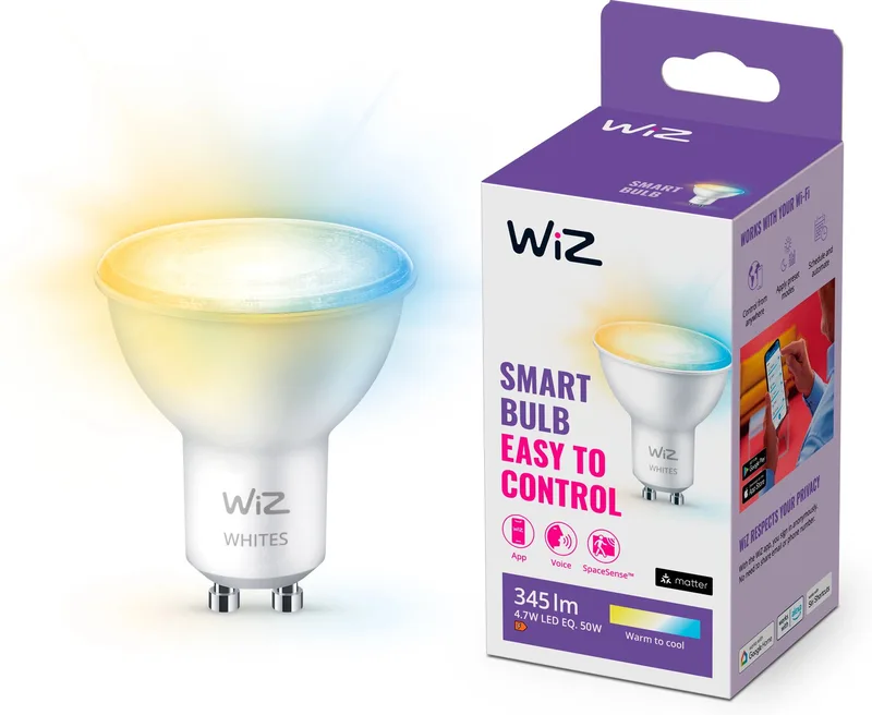 WiZ Wi-Fi Warm white 50W GU10