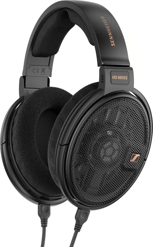 SENNHEISER HD 660S2 trådade audiofil stereohörlurar med utökad djup bas, optimerad surround, omvandlarluftflöde, ventilerat magnetsystem och röstspole – Svart