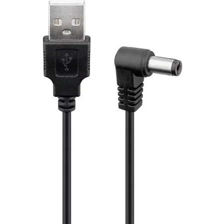 Goobay 55157 strömkabel, 0,5 m, USB-A till 5,5 x 2,1 mm