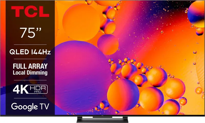 TCL 75" 75T8A / 4K / QLED / 144 Hz / VRR