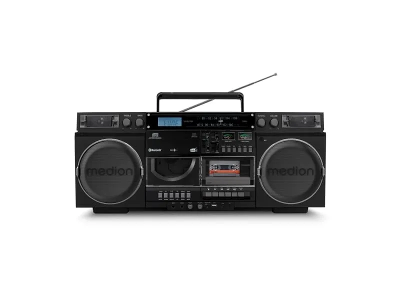 Medion LIFE® P66538 Retro-Boombox svart