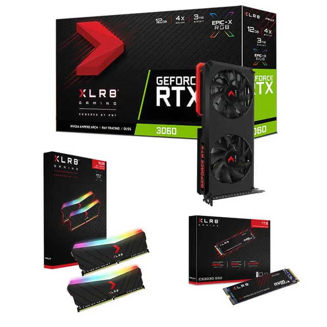 PNY GeForce RTX3060 Revel Dual Fan 12GB Bundle Pack 1